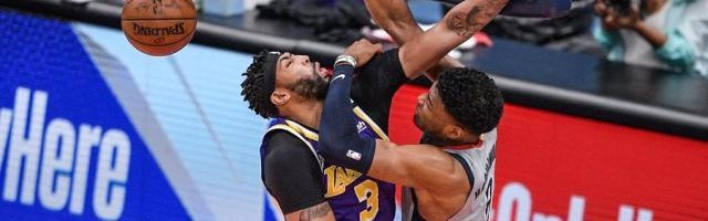 hth官网-惨遭八村垒血腥隔扣！浓眉末节打5号位强行挽尊